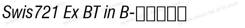 Swis721 Ex BT in B字体转换